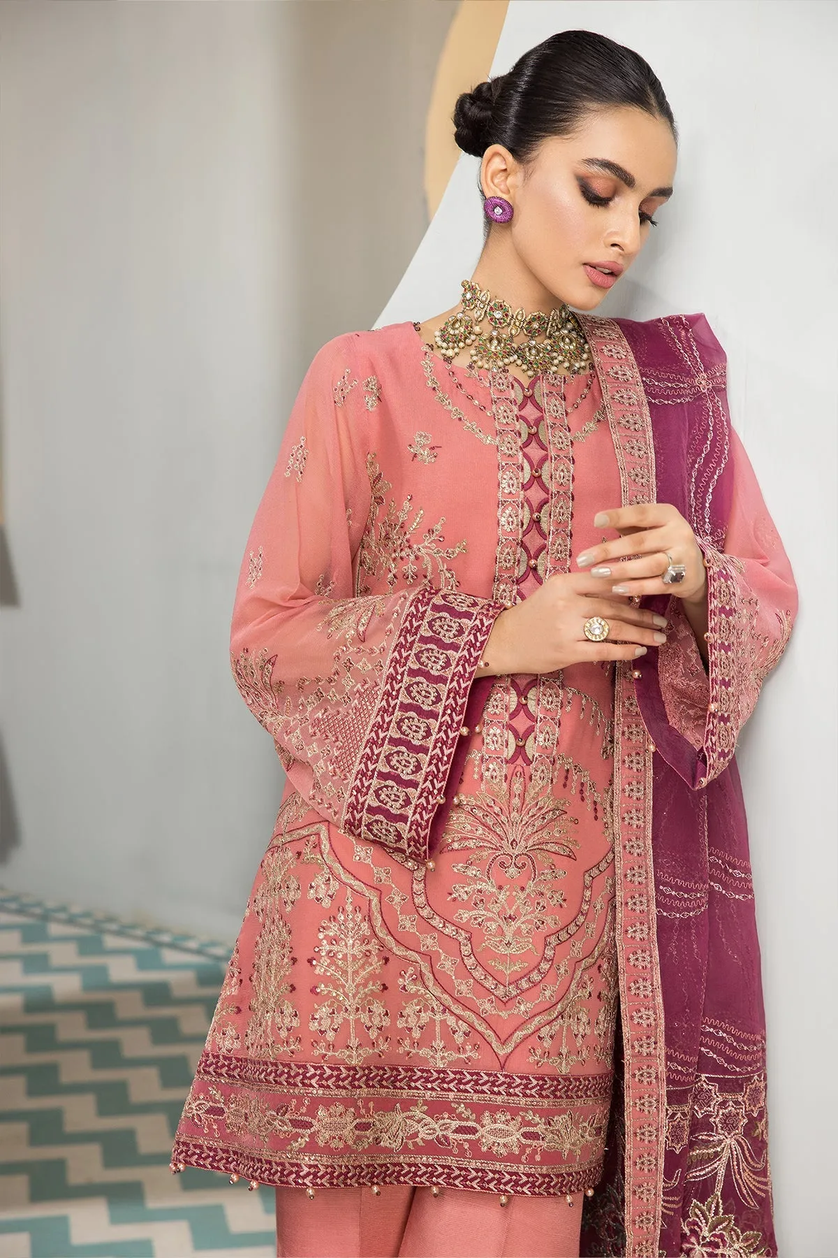 Zeina Alizeh Fashion Vasl-e-Meeras Festive Edition 2022 | Unstitched Embroidered Chiffon Suits