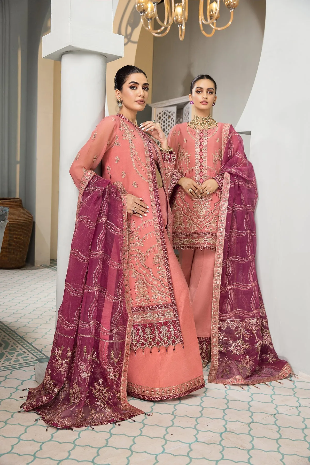 Zeina Alizeh Fashion Vasl-e-Meeras Festive Edition 2022 | Unstitched Embroidered Chiffon Suits